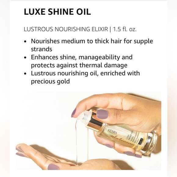 Kenra platinum luxe hair shine oil lustrous nourishing elixir gold - Picture 3 of 4